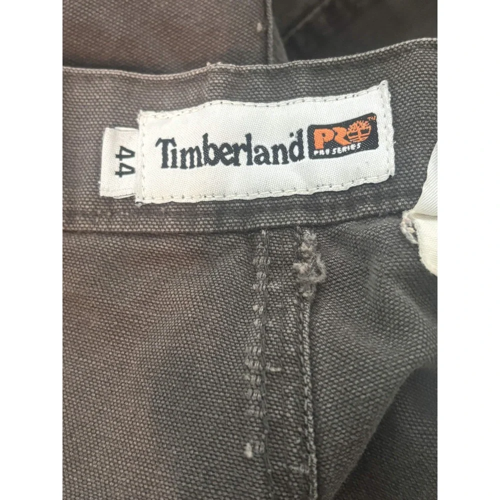 Timberland PRO Mens 44 Work Cargo Pants Brown Grey Cotton Canvas Heavy Duty